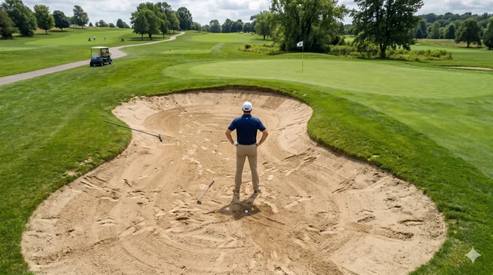 Stuck in bunker