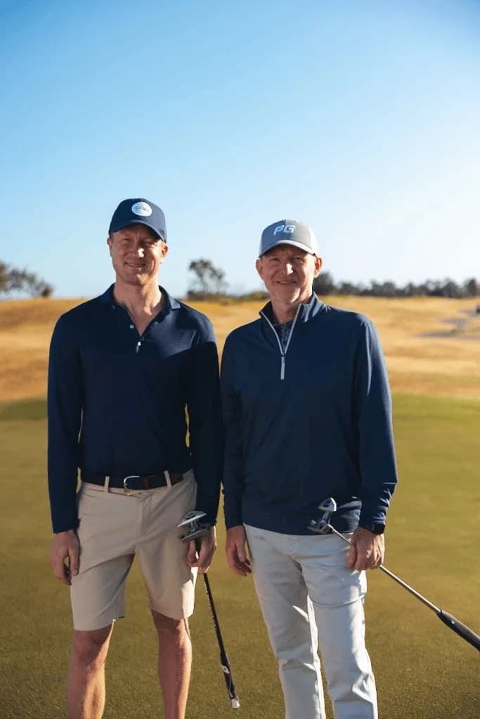Chris McGinley with the Performance Golf team on the course