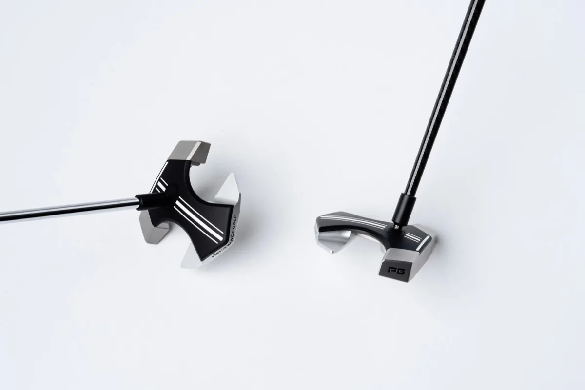 RS1 putter face forward design showing both top and face views