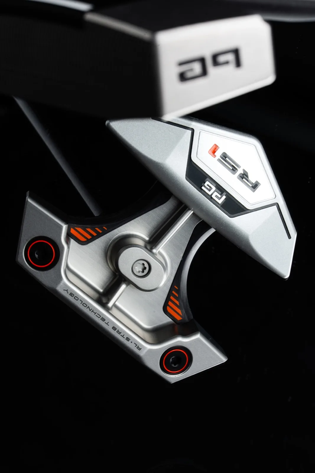 RS1 putter face showing PG branding and CNC-milled construction