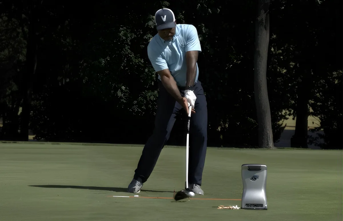 Same swing, +7 mph — ball flies farther offline